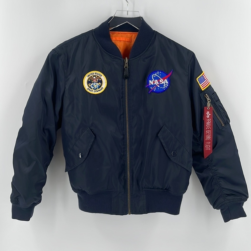 Alpha Industries Navy Bomber Jacket with Patches